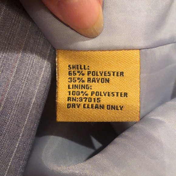 Allen by Allen Schwartz size 14 Gray Stripe/Lined Suit - Picture 4 of 9